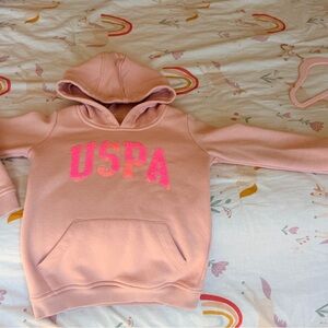 U.S. Polo Assn. Light Pink Kids' Hooded Pullover